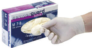 Engångshandskar Latex Semperguard Puderfri XL 90st