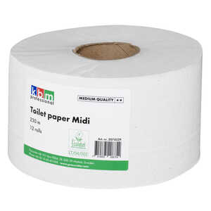 Toalettpapper KBM Midi 1-lag 230m 12rl