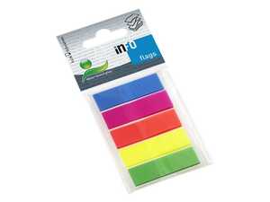 Märkflik Info Index Notes 5 Färger Plast 43x12mm