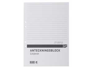 Anteckningsblock Nordic Brands Linjerat Hålat Träfritt A4 100 Blad