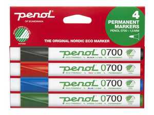 Märkpenna Penol 0-700 Permanent 4 Färg 1.5mm