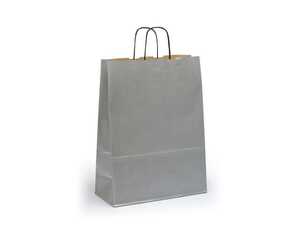 Pappersbärkasse Medium Silver 32x14x42cm 150st