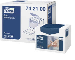 Tvättlapp Tork Mjuk Premium 1-Lagers Vit 30x19cm 1080st