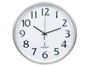 Väggur Tiq Radiokontrollerat Silver 35cm
